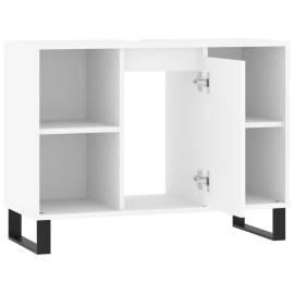 Dulap pentru baie, alb, 80x33x60 cm, lemn compozit, 5 image