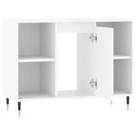 Dulap pentru baie, alb extralucios, 80x33x60 cm, lemn compozit, 5 image