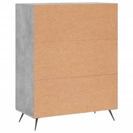 Comodă cu sertare, gri beton, 69,5x34x90 cm, lemn prelucrat, 8 image
