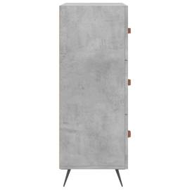 Comodă cu sertare, gri beton, 69,5x34x90 cm, lemn prelucrat, 7 image