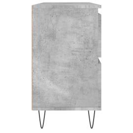 Dulap pentru baie, gri beton, 80x33x60 cm, lemn compozit, 6 image