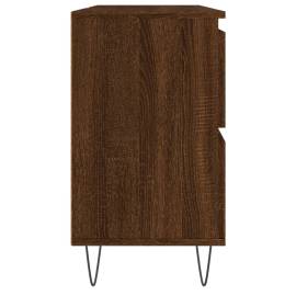 Dulap pentru baie, stejar maro, 80x33x60 cm, lemn compozit, 6 image