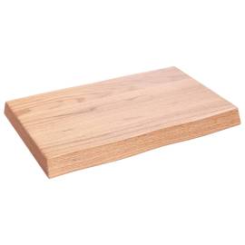 Blat masă, 60x40x6 cm, maro, lemn stejar tratat contur organic, 2 image