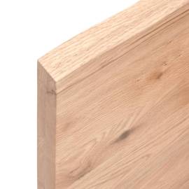 Blat masă, 60x50x4 cm, maro, lemn stejar tratat contur organic, 3 image