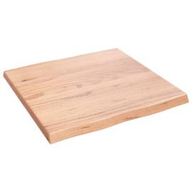 Blat masă, 60x60x4 cm, maro, lemn stejar tratat contur organic
