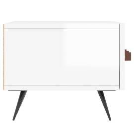 Comodă tv, alb extralucios, 150x36x30 cm, lemn prelucrat, 7 image