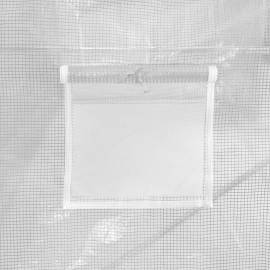 Seră cu cadru din oțel, alb, 12 m², 6x2x2,85 m, 7 image