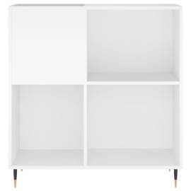 Dulap pentru discuri, alb, 84,5x38x89 cm, lemn compozit, 4 image