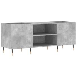 Dulap pentru discuri gri beton, 121x38x48 cm, lemn prelucrat, 2 image