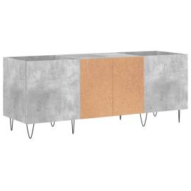 Dulap pentru discuri gri beton, 121x38x48 cm, lemn prelucrat, 6 image