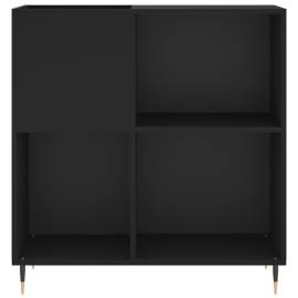 Dulap pentru discuri negru 84,5x38x89 cm lemn compozit, 4 image