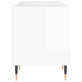 Dulapuri pentru discuri alb lucios 121x38x48 cm, lemn prelucrat, 5 image