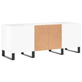 Dulapuri pentru discuri alb lucios 121x38x48 cm, lemn prelucrat, 6 image