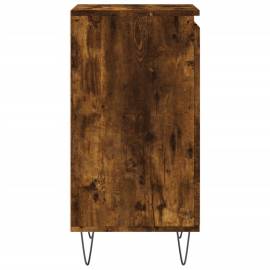 Servante, 2 buc., stejar fumuriu, 40x35x70 cm, lemn prelucrat, 8 image