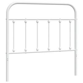 Tăblie de pat metalică, alb, 100 cm, 2 image