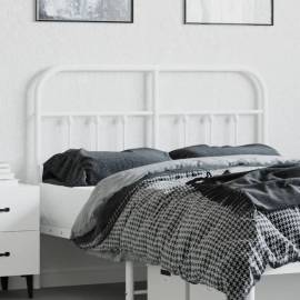 Tăblie de pat metalică, alb, 120 cm, 3 image