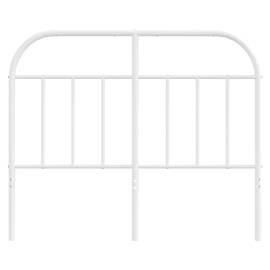 Tăblie de pat metalică, alb, 120 cm, 4 image
