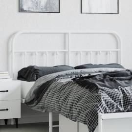 Tăblie de pat metalică, alb, 135 cm, 3 image