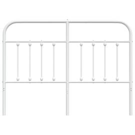 Tăblie de pat metalică, alb, 135 cm, 4 image