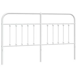 Tăblie de pat metalică, alb, 160 cm, 2 image