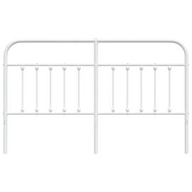Tăblie de pat metalică, alb, 160 cm, 4 image