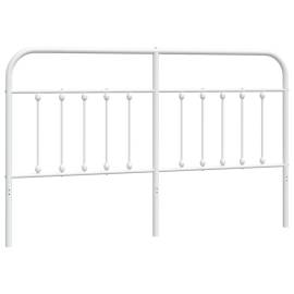 Tăblie de pat metalică, alb, 180 cm, 2 image