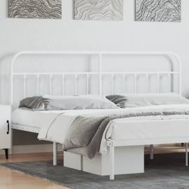 Tăblie de pat metalică, alb, 193 cm