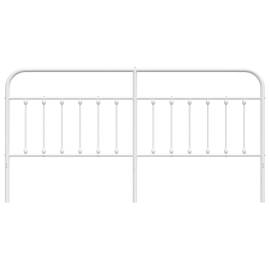 Tăblie de pat metalică, alb, 193 cm, 4 image