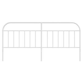 Tăblie de pat metalică, alb, 200 cm, 4 image