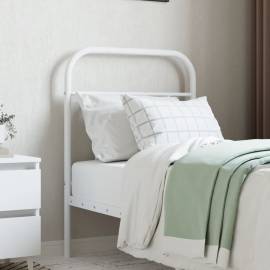 Tăblie de pat metalică, alb, 75 cm, 3 image