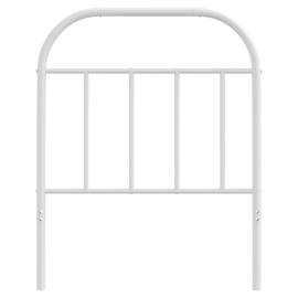Tăblie de pat metalică, alb, 75 cm, 4 image