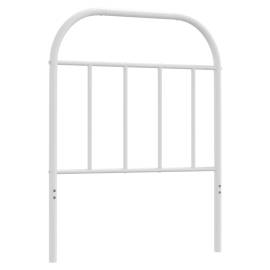Tăblie de pat metalică, alb, 75 cm, 2 image