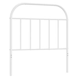 Tăblie de pat metalică, alb, 80 cm, 2 image