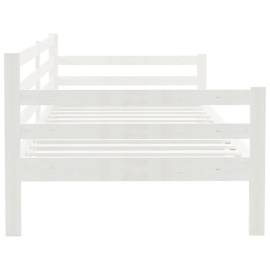 Pat de zi, alb, 90x200 cm, lemn masiv de pin, 7 image
