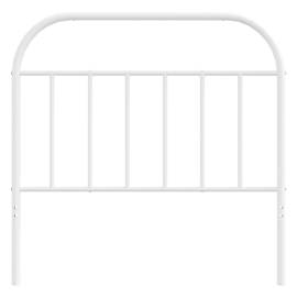 Tăblie de pat metalică, alb, 107 cm, 4 image