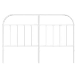Tăblie de pat metalică, alb, 135 cm, 4 image
