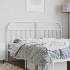 Tăblie de pat metalică, alb, 180 cm, 3 image