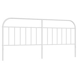 Tăblie de pat metalică, alb, 193 cm, 2 image
