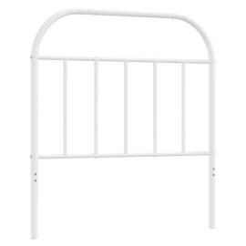Tăblie de pat metalică, alb, 90 cm, 2 image