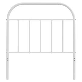 Tăblie de pat metalică, alb, 90 cm, 4 image