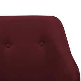 Scaun balansoar, roșu vin, material textil, 7 image
