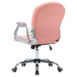 Scaun de birou pivotant, roz, piele ecologică, 7 image