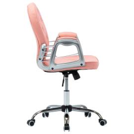 Scaun de birou pivotant, roz, piele ecologică, 5 image