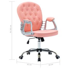 Scaun de birou pivotant, roz, piele ecologică, 11 image