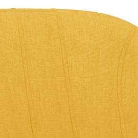Scaune de bar, 2 buc., galben muștar, material textil, 6 image
