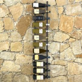 Suport sticle de vin de perete, 24 sticle, negru, fier, 4 image
