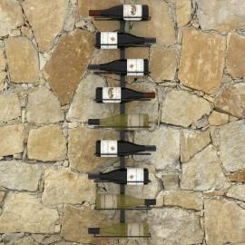 Suport sticle de vin de perete, 9 sticle, negru, fier, 2 image