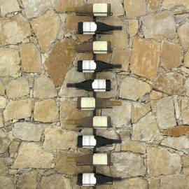 Suporturi sticle de vin montaj pe perete 10 sticle negru metal, 2 image
