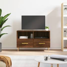 Comodă tv, stejar maro, 80x36x50 cm, lemn prelucrat