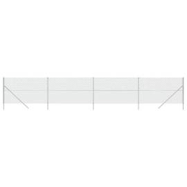 Gard de plasă de sârmă, argintiu, 2,2x10 m, 2 image